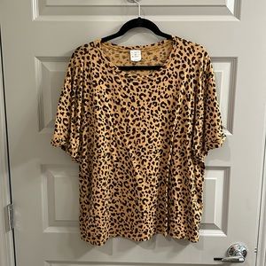 By Together leopard print t shirt size L